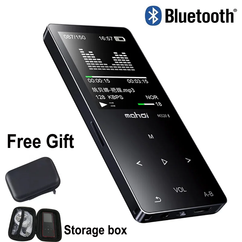 Металлический Bluetooth спортивный MP4 плеер портативный аудио со встроенным динамиком fm-радио APE Flac музыкальный видеоплеер