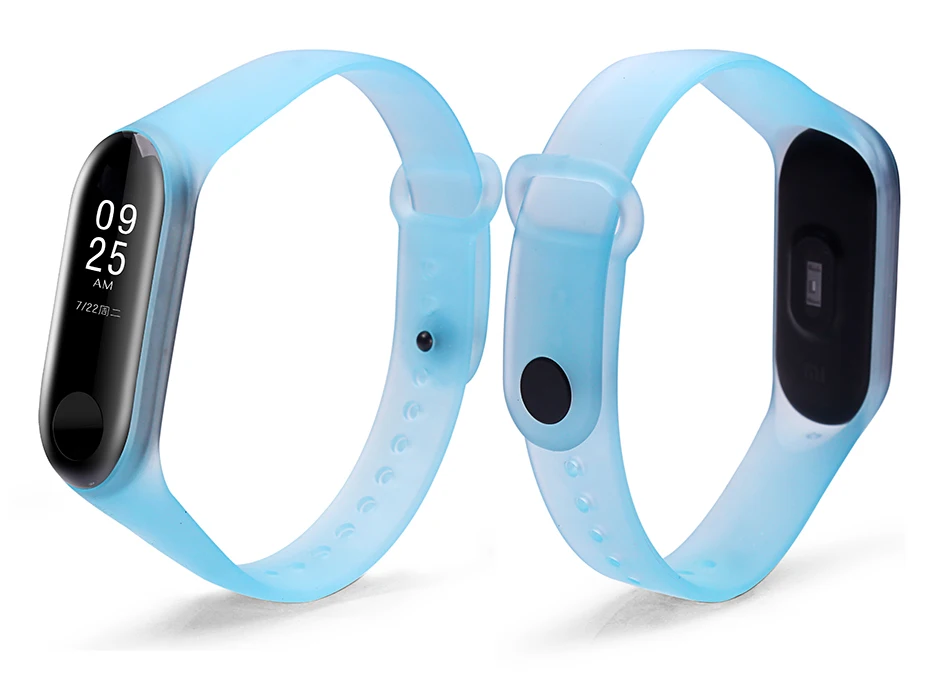 Прозрачный mi band 3 ремешок для xiaomi mi3 смарт-браслет в едином положении во время занятий легкой атлетикой для mi band 3 ремешок замена силиконовые аксессуары