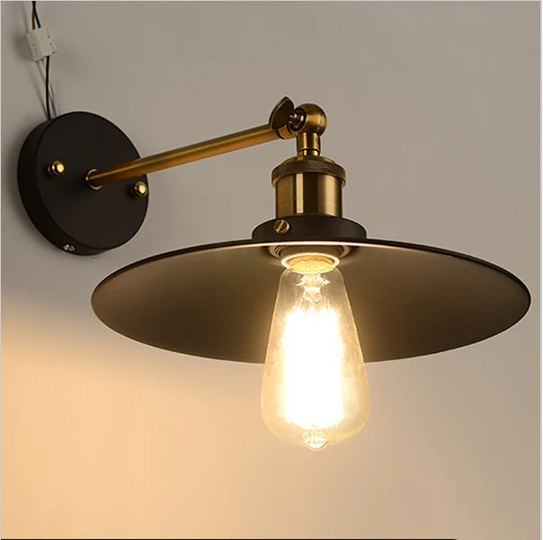 Vintage Plated Industrial Wall Lamp Retro Loft LED Light Lamparas De Pared Stair Bathroom Iron Sconce | Лампы и освещение