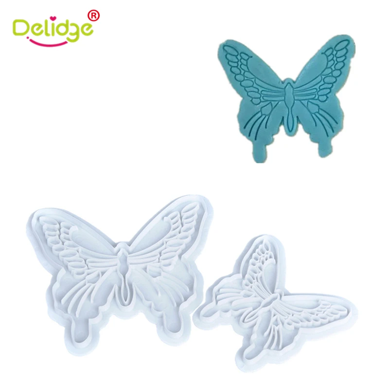 Delidge 2 шт./компл. форма для торта в форме бабочки размера пищевой пластик Fondant