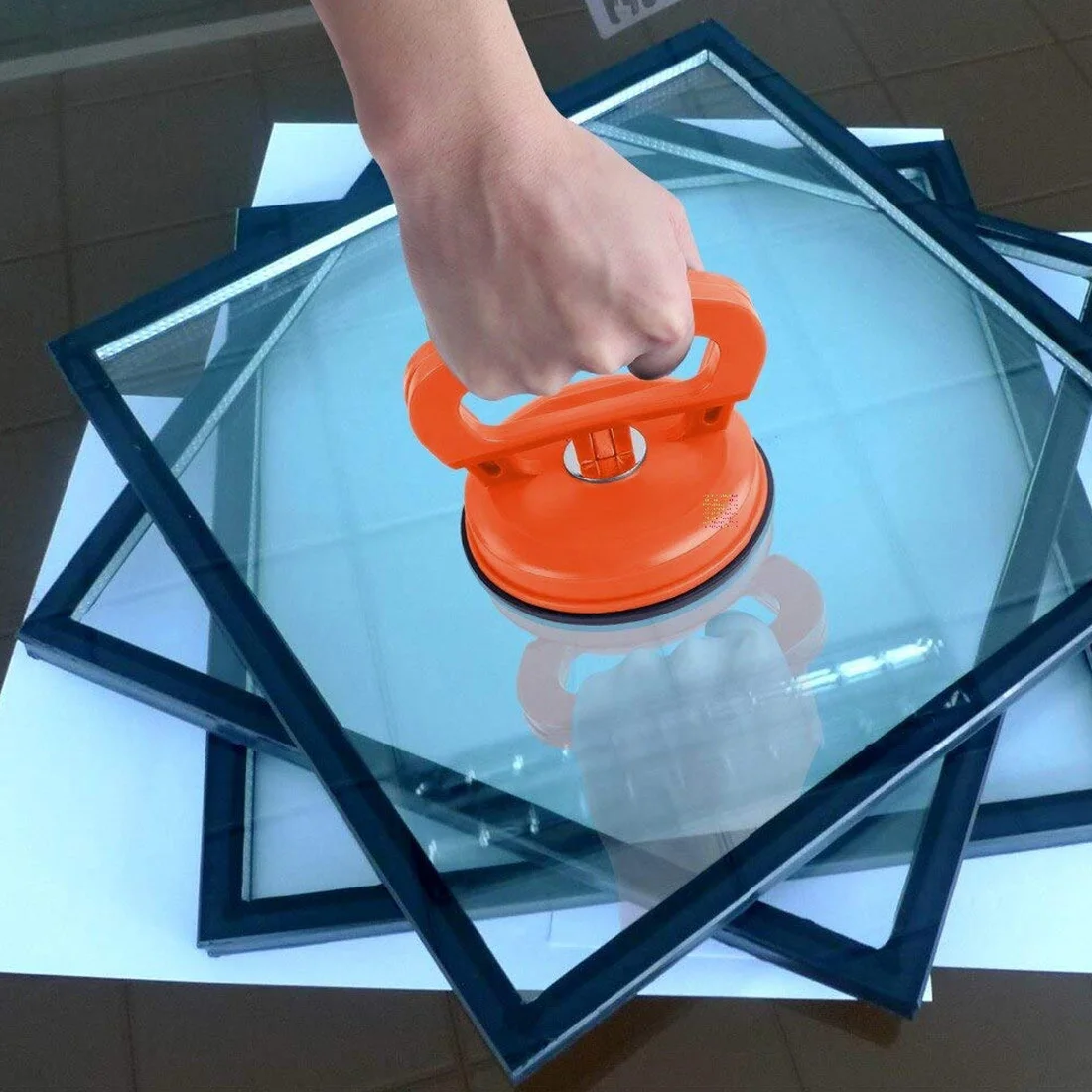 

Plastic Orange Single Claw Glass Suction Cup Tile Suction Cup Anti-static Floor Car Body Repair Suction Cup