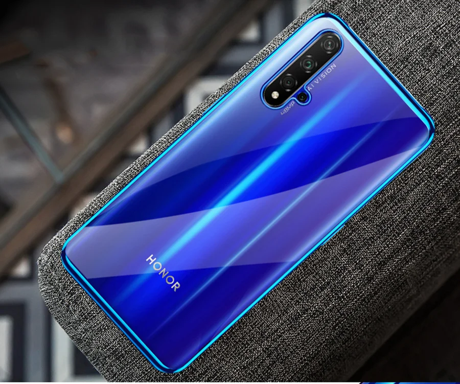 Прозрачный силиконовый чехол для Honor 20, чехол, 3D лазерное покрытие, Мягкий ТПУ, яркий кристалл, задняя крышка для huawei Honor 20 Pro, чехол для телефона s