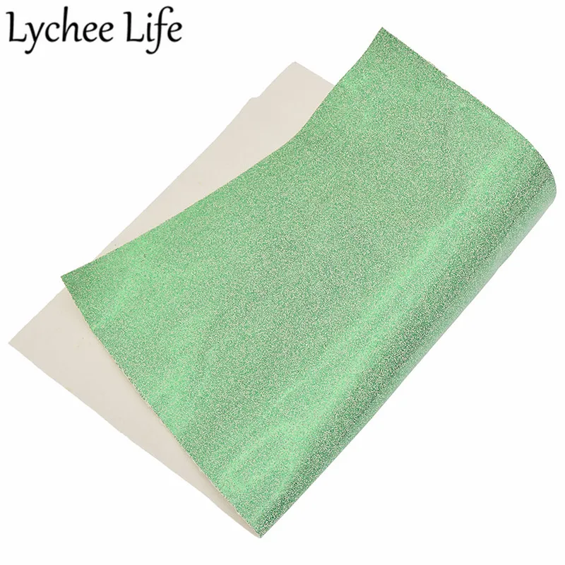 Lychee Life цветная лазерная кожаная ткань PU Переливающаяся лакированная Ткань DIY Современная домашняя одежда текстиль швейная ткань аксессуары