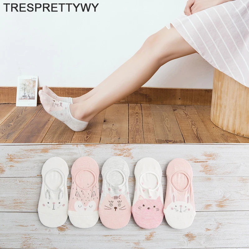TRESPRETTYWY3 пары Противоскользящие силиконовые женские невидимые носки 2018