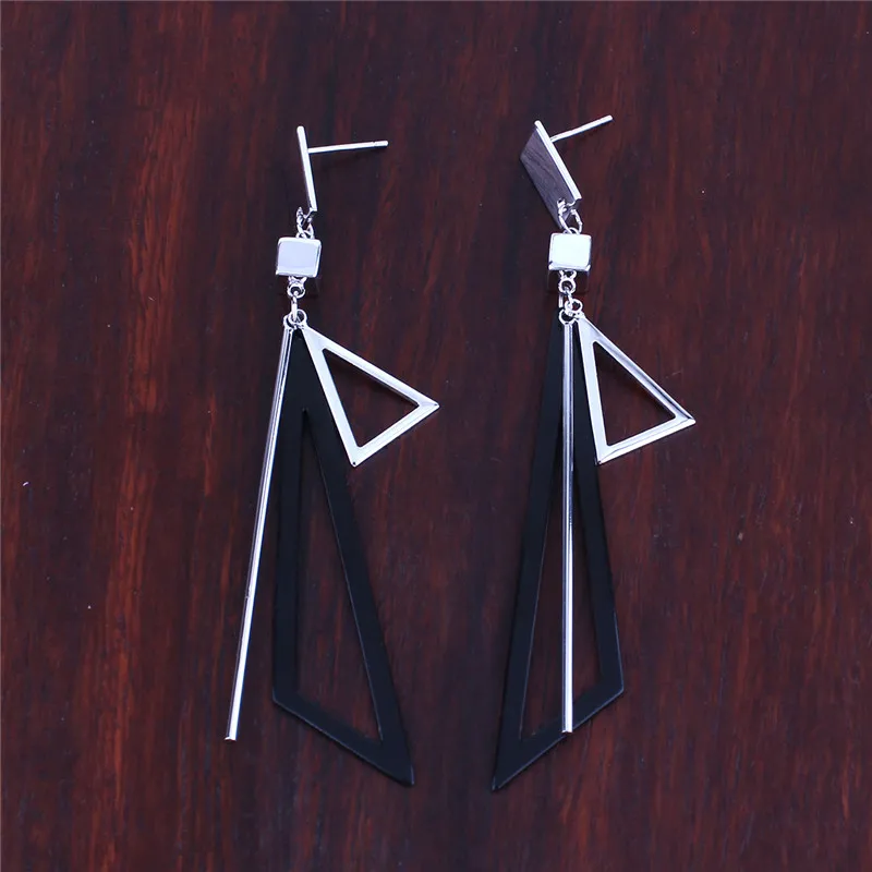 Grace Jun Copper Material Triangle Big Dangle Drop Earrings for Women Party Gorgeous Anti-allergy | Украшения и аксессуары