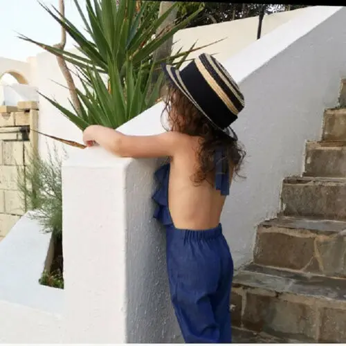 Комбинезон детский джинсовый для девочек | Детская одежда и обувь