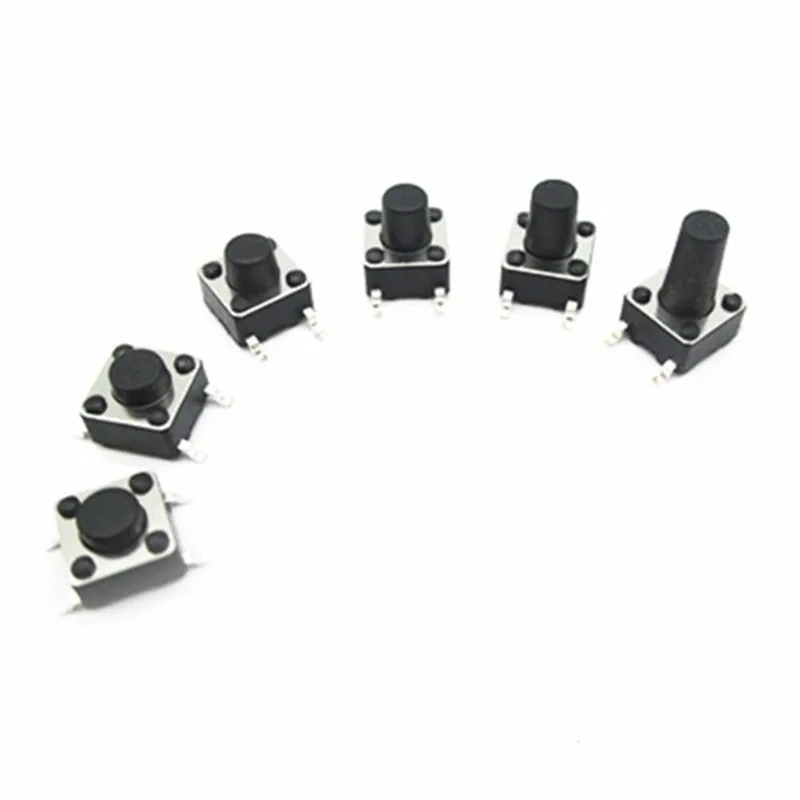 100 шт./лот мини микро мгновенный Тактильный кнопочный переключатель 6*6*5 мм