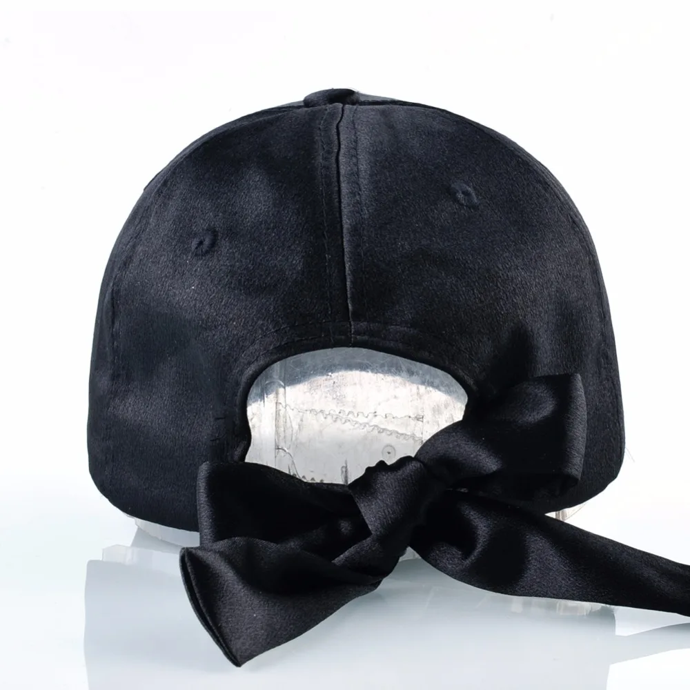 Весна женщин бейсболка кепка женская Snapback Письмо Вышивка Шапки Для лук узел