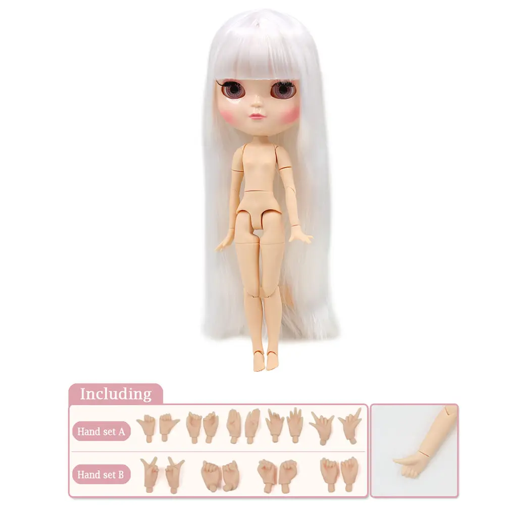 Fortune Days icy 1/6 кукла 30 см мягкие чисто белые прямые волосы тела дополнительные руки setAB подарок игрушка кукла - Цвет: Like a picture