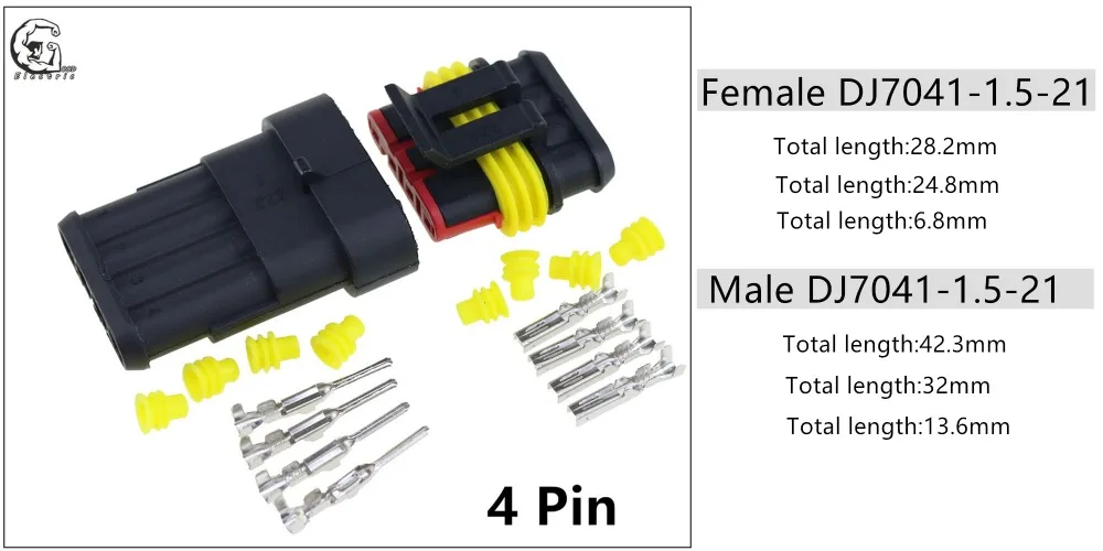 1 комплект 1 Pin/2 Pin/3 Pin/4 Pin/5 Pin/6 Pin Женский Мужской способ AMP супер уплотнение водонепроницаемый электрический провод разъем для автомобиля