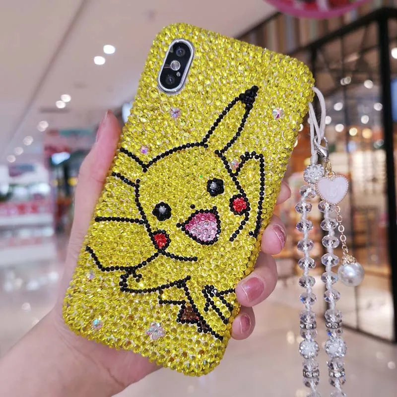 Для iPhone XS max XR X Роскошный чехол shelliemei с блестящим бриллиантом милый чехол Duffy для iPhone 8 8plus 7 7plus 6 6S 6splus+ шикарный ремешок