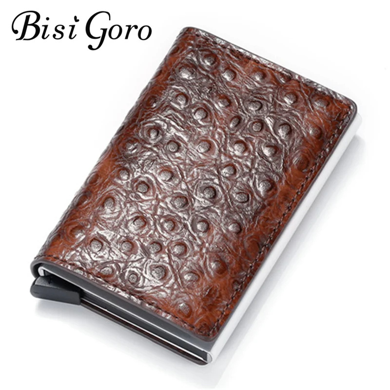 BISI GORO/Rfid карты держатель мужские кошельки деньги сумка в винтажном стиле Цвет