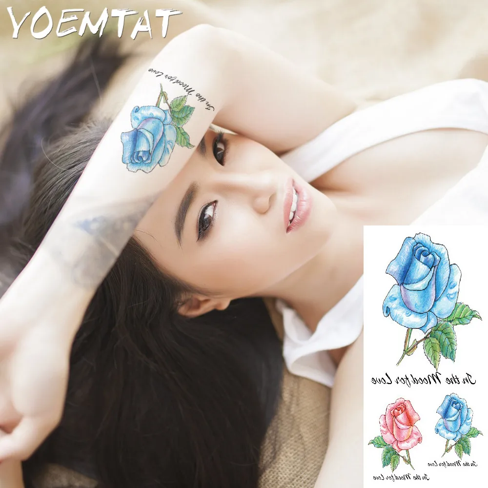 lifelike cherry blossoms arm shoulder tattoo stickers flash henna fake waterproof temporary tattoos sticker women on body | Красота и