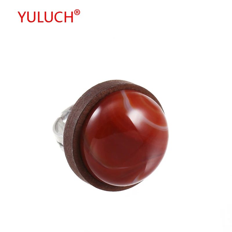 Классическое винтажное деревянное кольцо YULUCH инкрустированное из цинкового