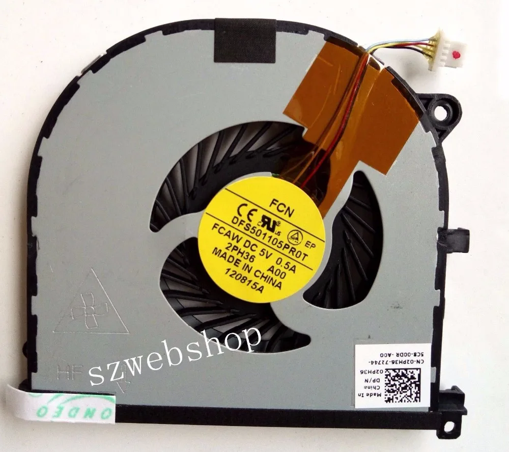Новый вентилятор процессора для Dell XPS 15 9530 Precision M3800 Left DFS501105PQ0T FCAW 02PH36|cpu fan|dell xps fanfan