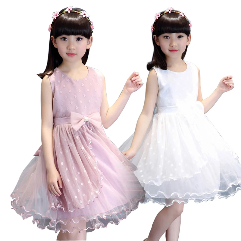 New Spring And Summer Lovely Kids Baby Girls Prince Dress Sleeveless Bow Tie Elegant Party | Детская одежда и обувь