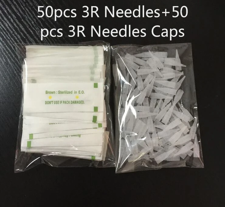 Иглы и колпачки для перманентного макияжа 3R 50 шт.|3r needle|tattoo needlesneedles 3r |