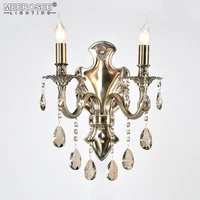 classical crystal wall light lustres wall sconces lamp bedroom wall brackets lighting fixture for bedroom living bathroom light