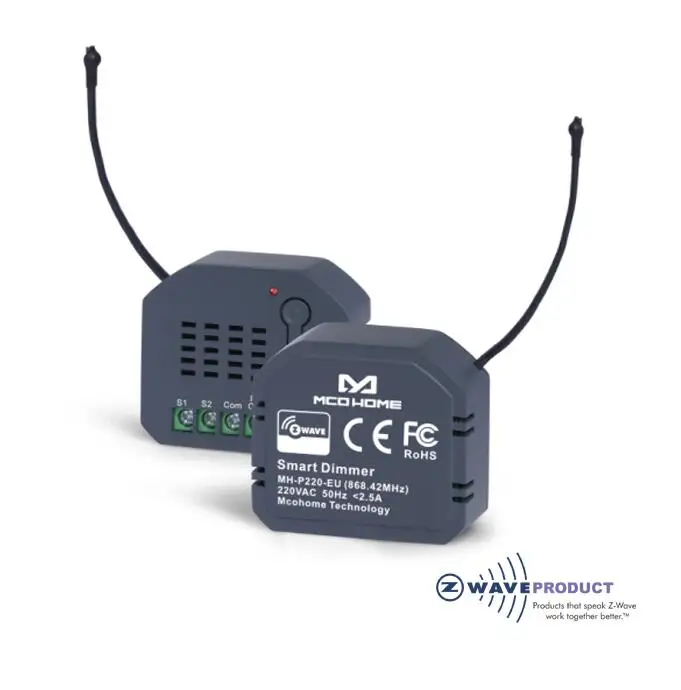MCOHOME Z-Wave Plus с 1 нагрузкой микропереключатель/диммер серии 220 диммер модуль MH-P220-EU