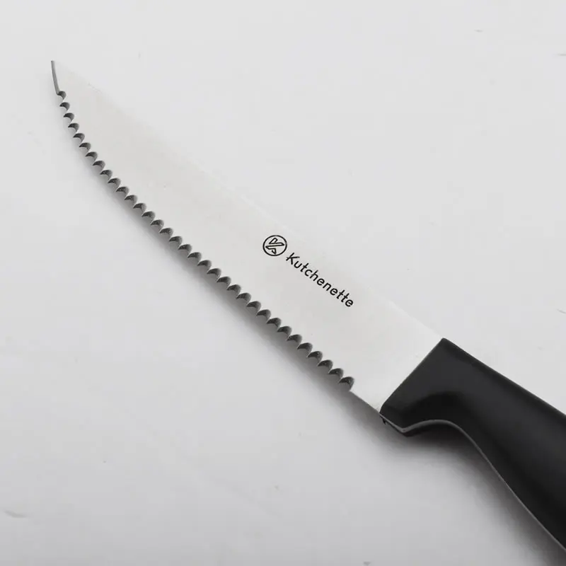 UPSPIRIT 4,6" дюймовый нож для стейка 3CR13 из нержавеющей стали зубчатое лезвие Нескользящая ручка острый нож для мяса кухонная утварь