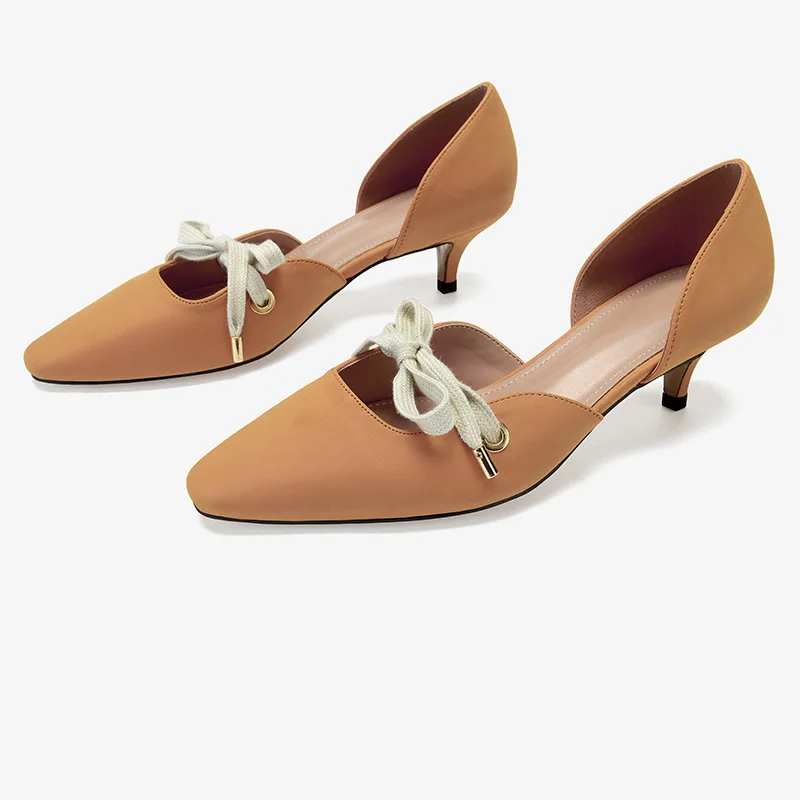 Брендовая Дизайнерская обувь D'Orsay на высоком тонком каблуке Обувь для женщин