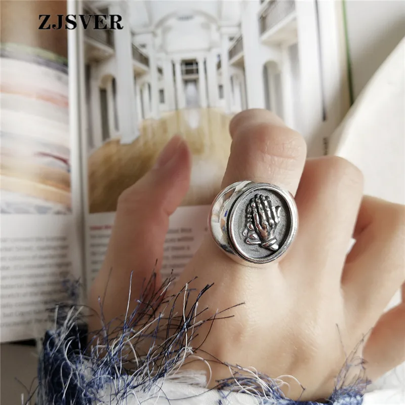 ZJSVER корейские ювелирные изделия кольцо из стерлингового серебра 925 Мода ретро