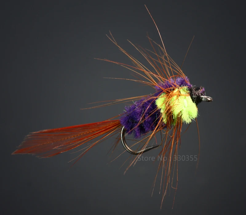 

40Pcs Woolly Worm Montana Stonefly Nymphs Flies Size 8 Salmon Trout Fly Fishing Lures