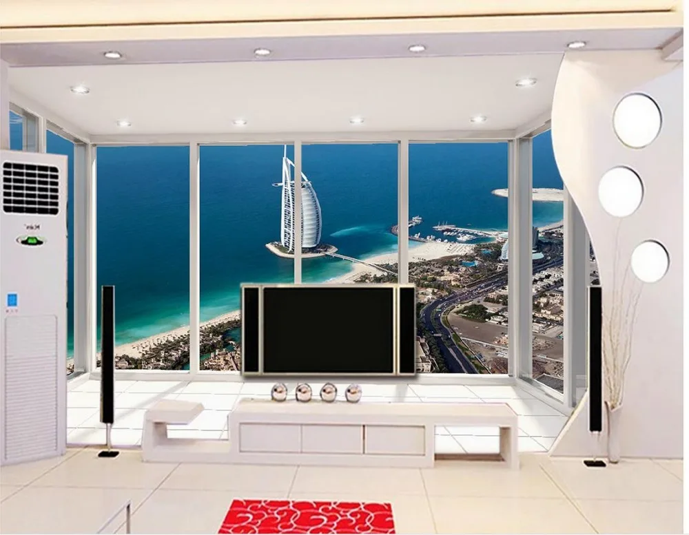 Домашний декор балкон виды Дубая яхта гостиница на заказ 3d фото настенная бумага