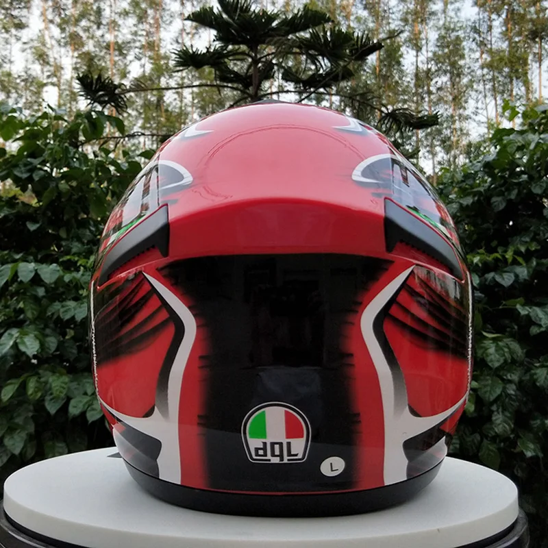 Мотоциклетный шлем бренда dgl мигающий из АБС пластика одобрен в горошек|Шлемы| |