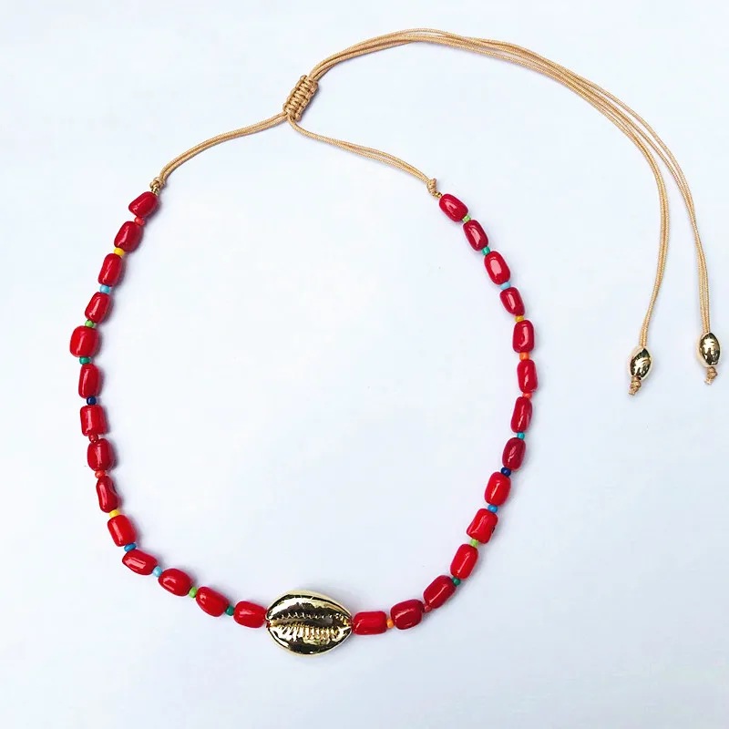 Boho Puka, натуральный Каури, ожерелье в виде ракушки, для женщин, массивные жемчужные барочные ювелирные изделия, колье-чокер, ювелирные изделия