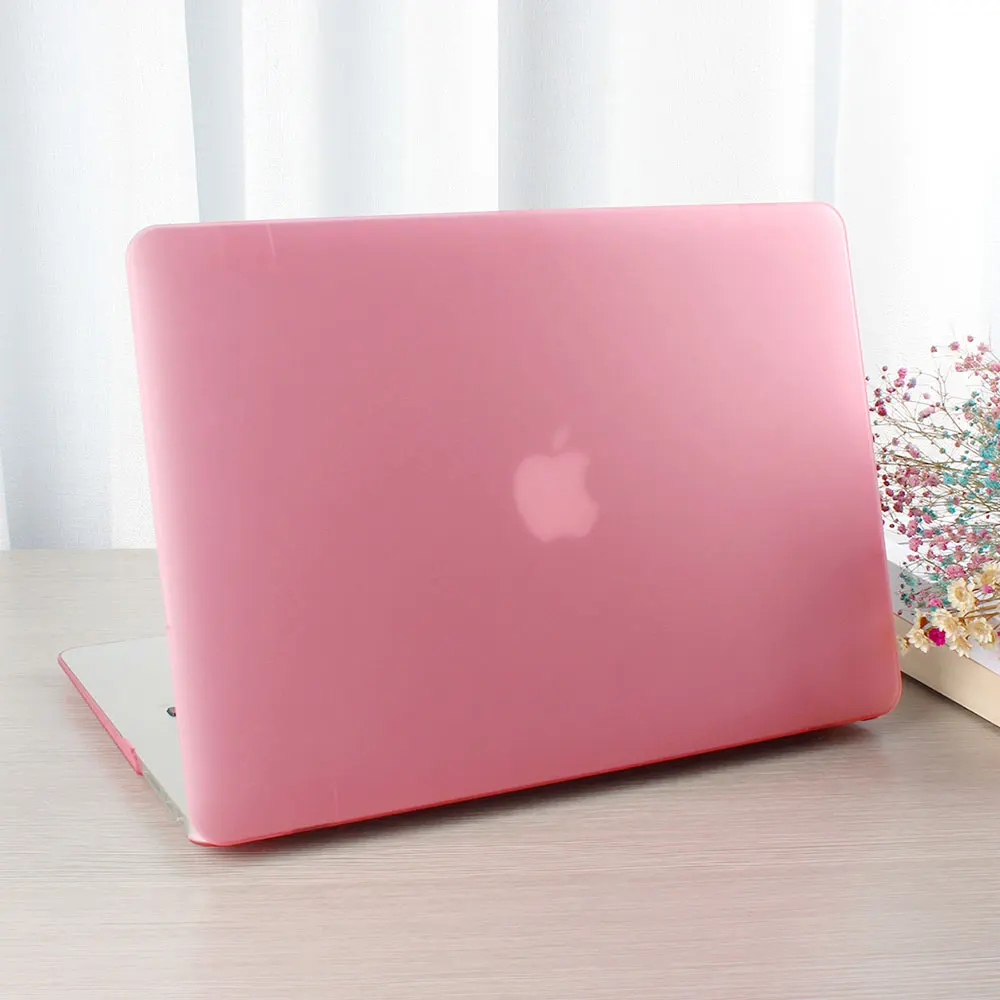 Кристально прозрачный жесткий чехол для защиты Macbook Air retina Pro 13 15 16 Сенсорная панель A2141 A2159 A1706 A1990 AIR 13 A1932 - Цвет: Matte pink