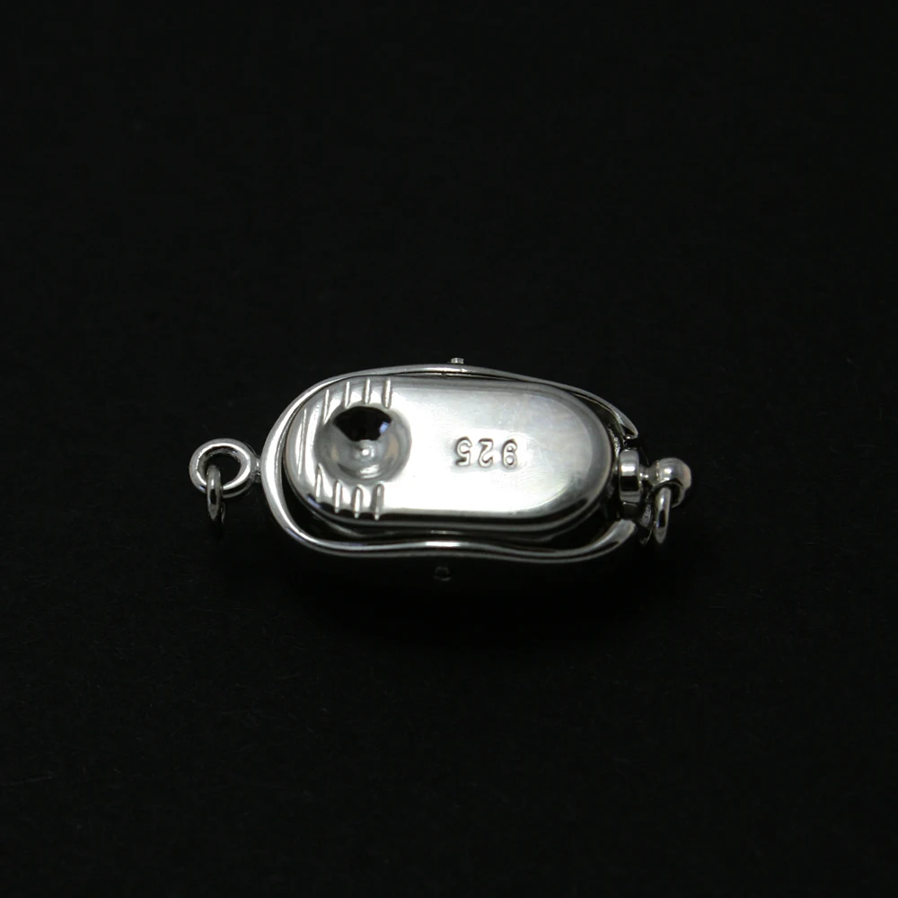 High Quality Genuine 925 Sterling Silver Ingots Buckle Round Clasp 9*20mm 1pcs Jewelry Finding for DIY Fashion Bracelet Necklace | Украшения