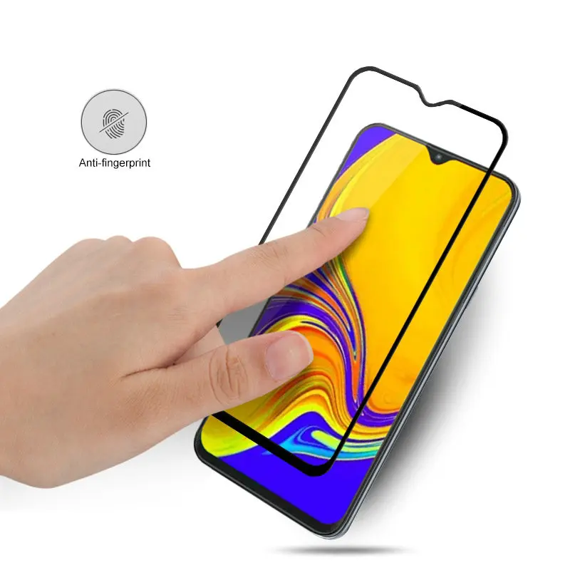 Для Samsung Galaxy A30 9H полное покрытие закаленное стекло Защита экрана для A50 M20 M10