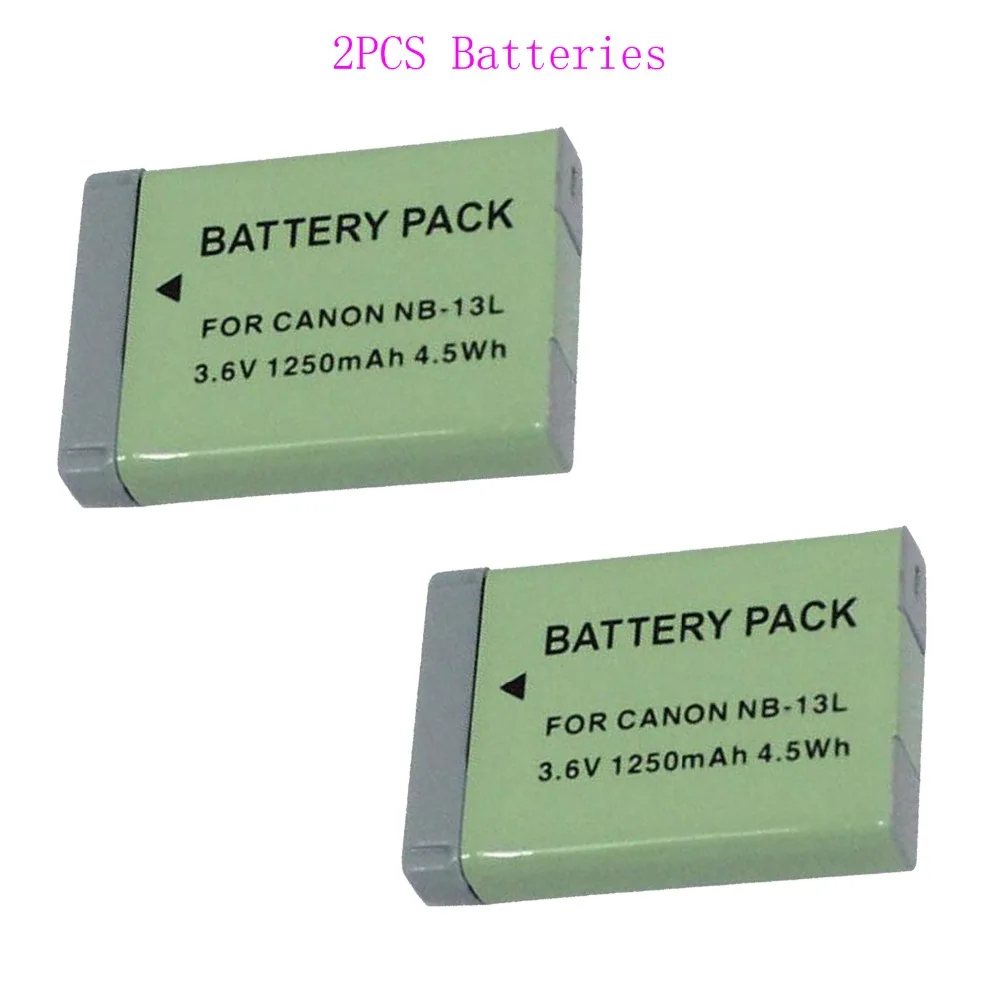 Горячая 2 шт. NB-13L NB 13L литий-ионная аккумуляторная батарея для Canon G7X G9X G5X Mark II SX620HS