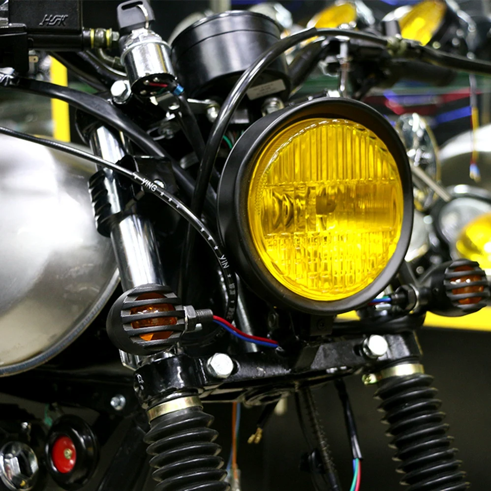 35 Вт 6 дюймов Высокое качество хром мотоцикл фара для Chopper Bobber Кафе Racer пользовательские мотоциклы