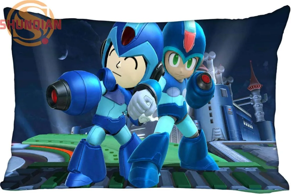 Новинка наволочка Megaman на молнии Размер чехла 45x35 см 40x60 45x75 50x75 (две стороны) | Дом и