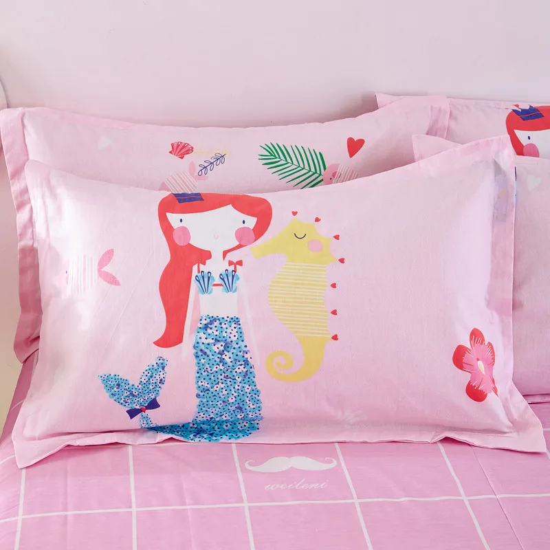 Красивый комплект постельного белья с рисунком русалки из мультфильма Морской