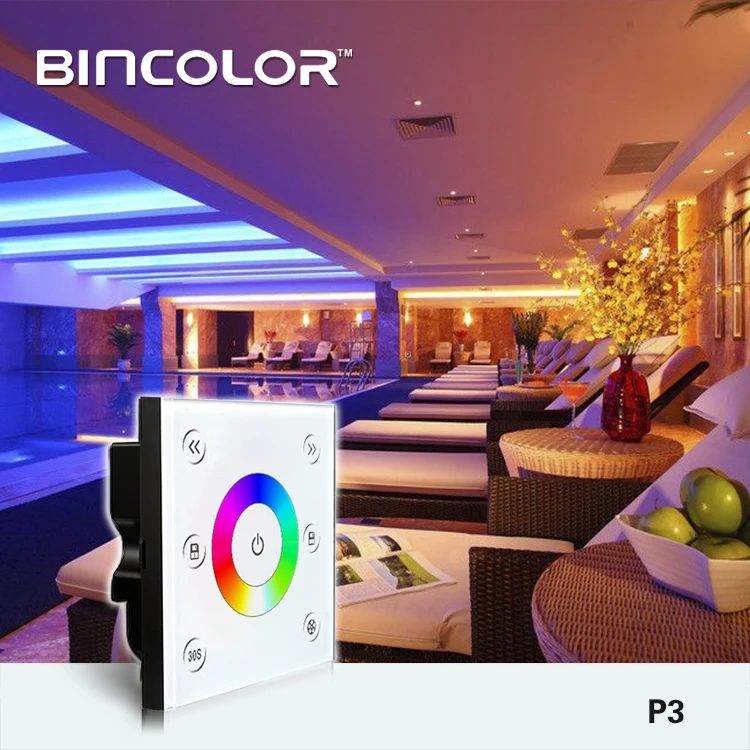 

For 5050 3528 RGB led strip lights lamp bulb tape DC 12V - 24V 3CH RGB touch panel dimmer Smart RF Remote Panel LED Controller