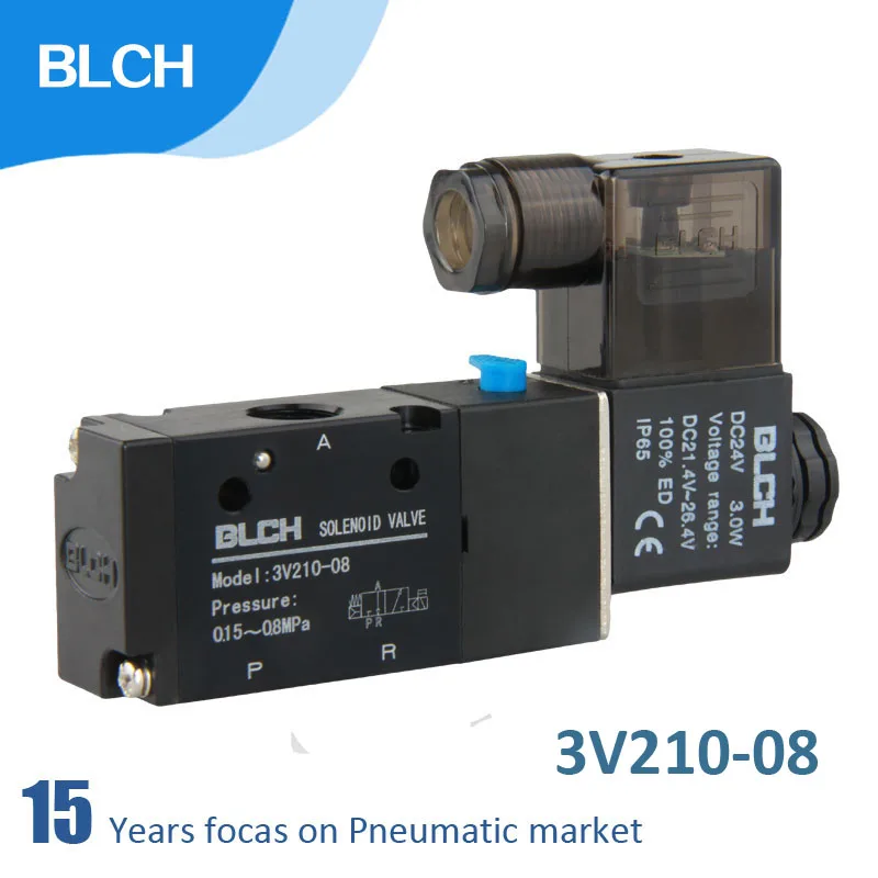 Пневматический 3-позиционный 2-позиционный электромагнитный клапан BLCH 3V210-08 3V210-06