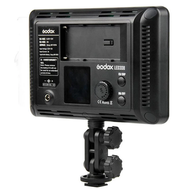 Godox LED308Y 308 3300K светодиодная лампа для видеокамеры Sony Panasonic Canon Nikon DV Camcorder DSLR Camera +