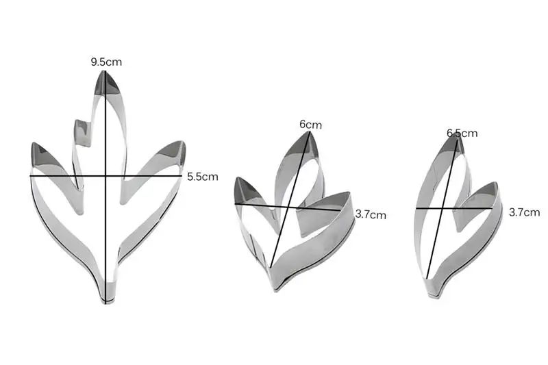 3 шт. форма для торта Пион цветок листья нож и печенья Форма из нержавеющей стали