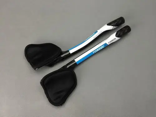 

TOSEEK Full Carbon Fiber Gloss Bike Rest/TT Handlebar Diameter 31.8mm Road Bike Trial Triathlon Bullhorn Bar Aerobar Long Ride