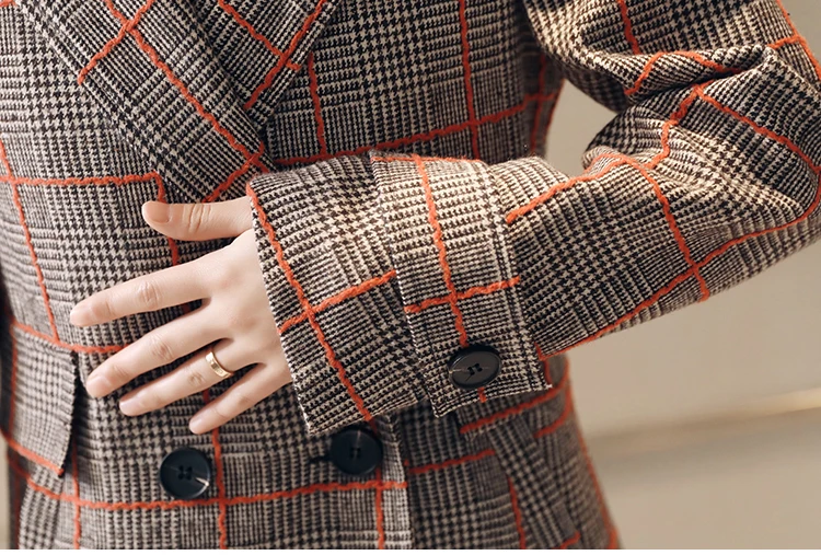 

2019 autumn and winter wear new coat large size women's autumn winter long section slim wool coat A263