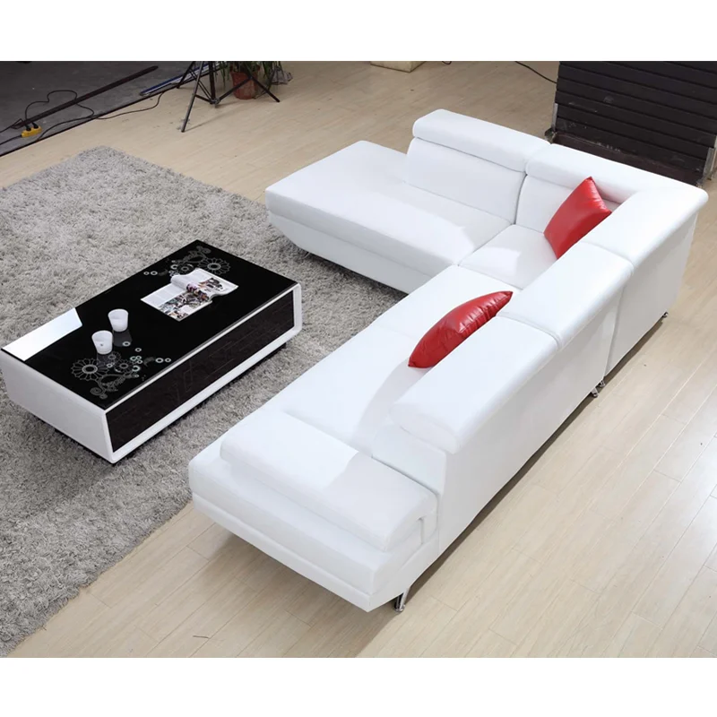 Итальянский дизайн большой размер l образный угловой диван из натуральной