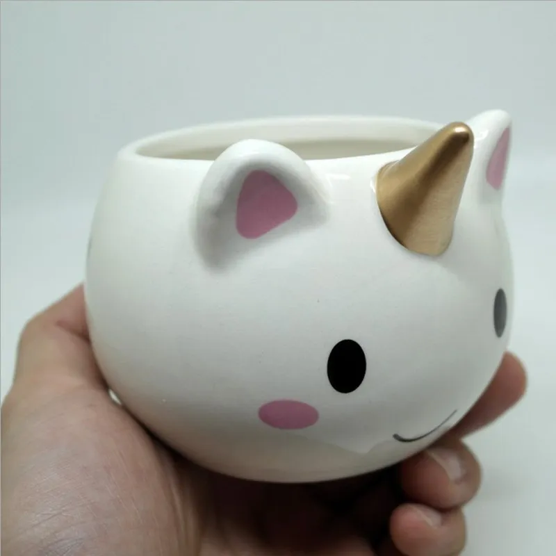 Творческий 3D Единорог Керамика кружка кофейная чайная молочные чашки с кофейные