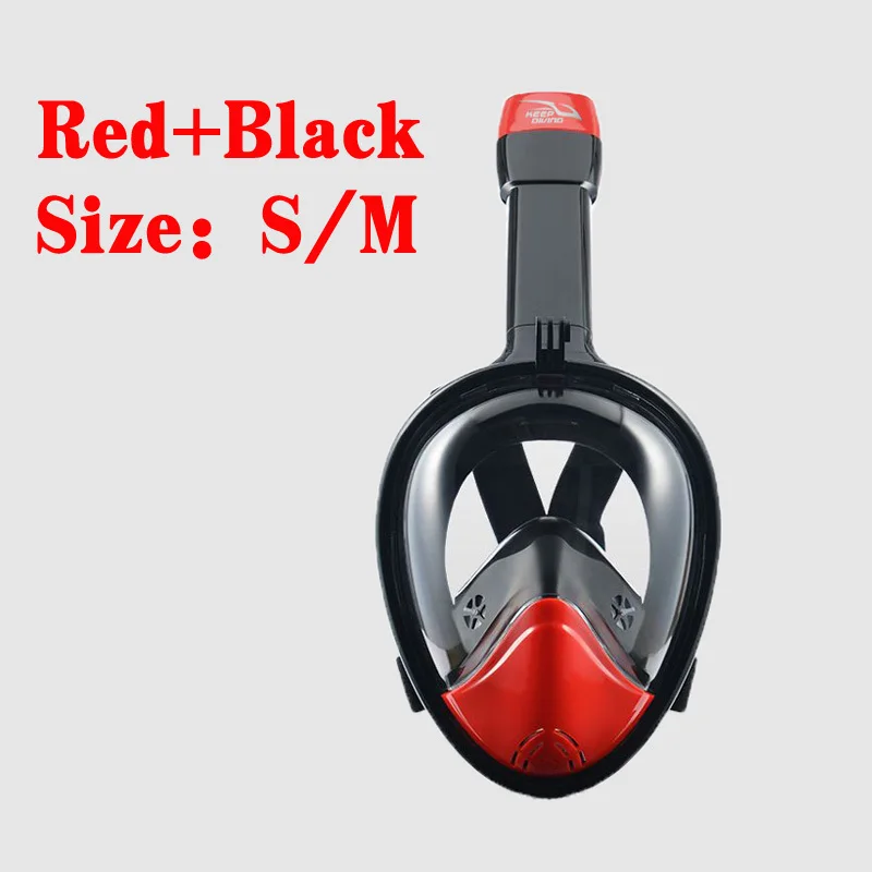 S M Red Black Полная маска для подводного плавания, новая маска для дайвинга, подводная противотуманная маска для женщин, мужчин, детей, для плавания, для подводного плавания - Цвет: S M Red Black