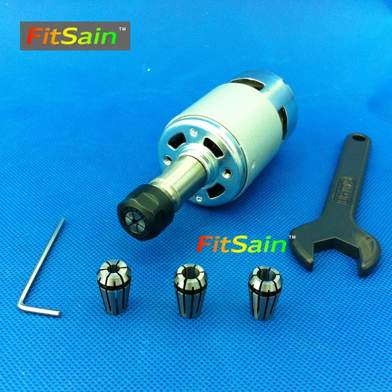 

FitSain-ER11 Collet chuck CNC Spindle Collet set from 1/8~1/4 for CNC milling lather tool Ball bearing 775 24V 8000RPM