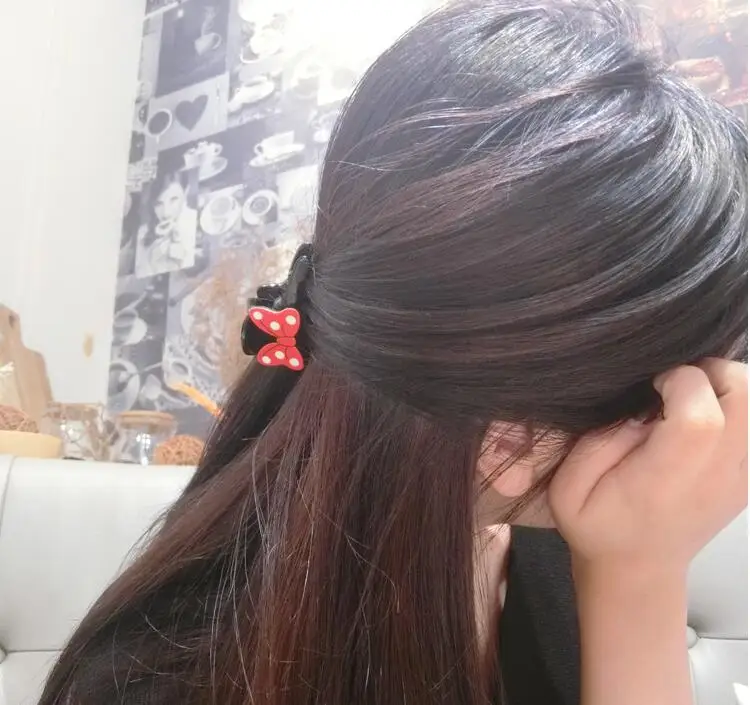 Корейские Когти для волос с бантом прекрасные заколки женские красные