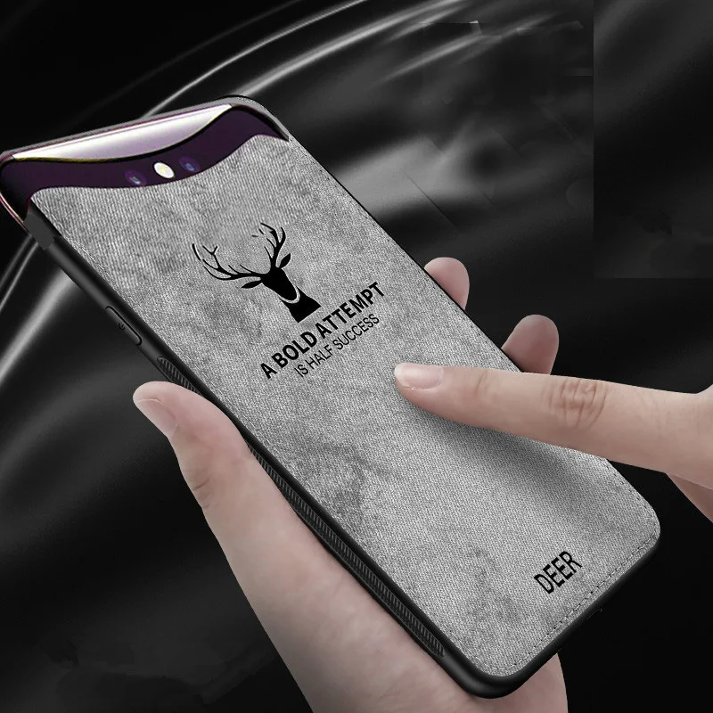 Fabric Ultra-thin Canvas Silicon Phone Case For OPPO findX R9 F7 F5 K1 A5 find X Cloth Texture Soft Protective Cover Coque case | Мобильные