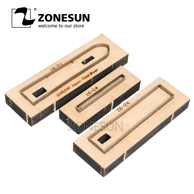ZONESUN 26 24 изготовленный на заказ кожаный режущий штамп сделай сам ремешок Ремешок
